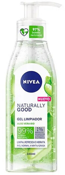 Гель для вмивання Nivea Naturally Good Aloe Vera Facial Cleansing Gel 140 мл (4005900890443)