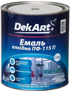 Эмаль алкидная DekArt ПФ-115 2,8кг, коричневая
