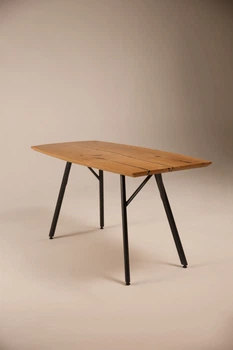 Обідній стіл з дубу з епоксидною смолою Oval oak 73х157х78см