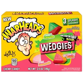 Кислі цукерки Warheads Sour Wedgies 12 шт 99г