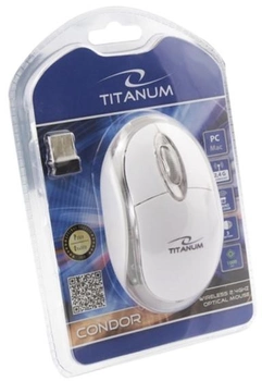 Mysz Titanum Condor TM120W Wireless Biały (5901299926147)