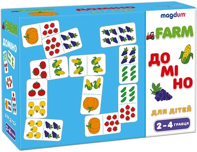 Гра настільна розвиваюча Magdum Доміно Фрукти-овочі (ME5032-23)