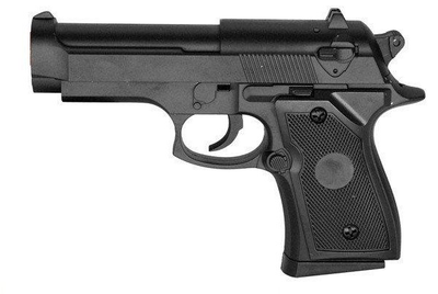 Пистолет металлический игровой на пульках 6 мм пластиковые Беретта 92