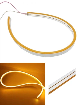 Cветодиодный гибкий неон Silicone 2835 120 IP68 12V 60 LED 6*12мм 50см Жёлтый (11297)
