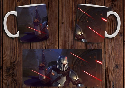 Кружка CupKit "Звездные войны Мандалорец /Star Wars Mandalorian" №5 330мл белая