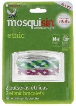 Bransoletki przeciw komarom Mosquisin Mosquito Repellent Ethnic Bracelets 2 szt (8437011340269)