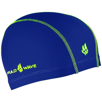 Шапочка для плавания текстильная взрослая Mad Swim Ergofit 052701 Blue-Neon Green