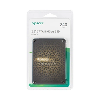 Жесткий диск 2.5" SSD 240Gb Apacer AS340X Series, AP240GAS340XC-1, TLC, SATA-III 6Gb/s, зап/чт. - 520/550мб/с (2270246)