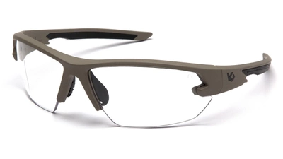 Захисні окуляри Venture Gear Tactical Semtex 2.0 Tan (clear) Anti-Fog, прозорі в пісочній оправі