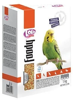Полнорационный корм для волнистых попугаев, Lolopets - 1кг