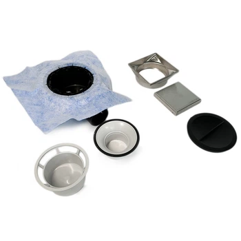 Трап для душа Evimetal серии PYS Floor Drain горизонтальный, под плитку, 15х15 см