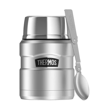 Термос для Їжі з ложкою 470мл, срібний колір Thermos Style 173025