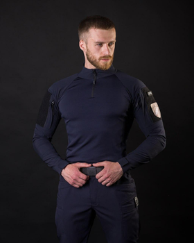 Чоловіча тактична сорочка Убакс синій під шеврони армійська M