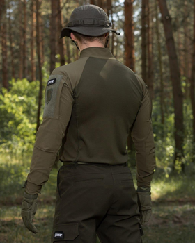 Чоловіча тактична сорочка Убакс хакі під шеврони армійська L