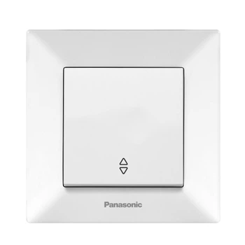 Вимикач прохідний одноклавішний Panasonic Arkadia Slim білий