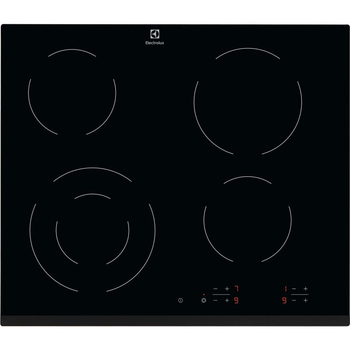 Варильна поверхня Electrolux електрична склокерамічна, 60см, чорний (EHF6241FOK)