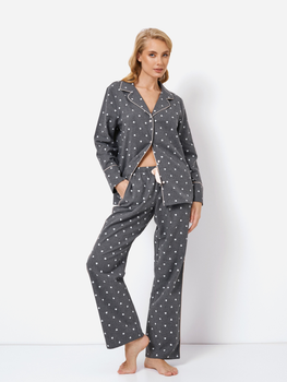 Piżama (koszula + spodnie) Aruelle Joy pajama long S Szara (5905616143231)