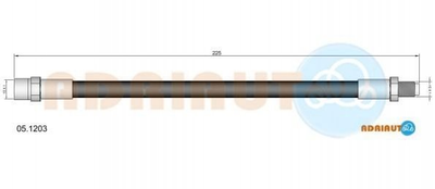 Гальмівний шланг ADRIAUTO 05.1203 BMW 3 Series, 5 Series, 6 Series, 7 Series, 8 Series 34321108134, 34321115697, 34321153107
