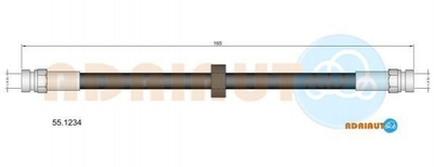 Тормозной шланг ADRIAUTO 55.1234 Volkswagen Polo; Seat Cordoba, Ibiza 6N0611775, 6N0611775A