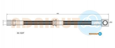Шланги гальмові ADRIAUTO 33.1237 Opel Omega 562351, 562353, 90251615