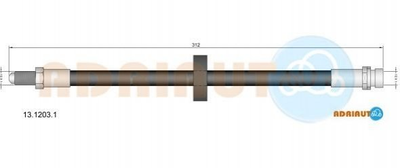 Тормозной шланг ADRIAUTO 13.1203.1 Ford Mondeo 1114758, 1117107, 1121635