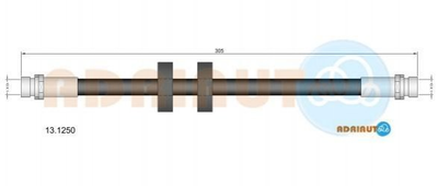 Тормозной шланг ADRIAUTO 13.1250 Ford Mondeo 6758585, 93BB2282AA