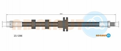 Шланг гальмівний ADRIAUTO 23.1296 Land Rover Range Rover SHB000011