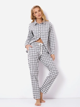 Piżama (koszula + spodnie) Aruelle Stacy pajama long M Szara (5905616144078)