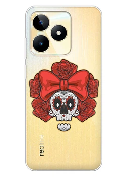 Прозорий силіконовий чохол iSwag для Realme Narzo N53 - Готичний череп (ISRNN5356)
