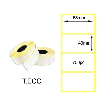 Термоэтикетка 58x40мм 700шт. Т.ЕКО (T.ECO Thermal Labels)