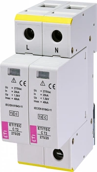 Обмежувач перенапруги 2Р 40кА 275В [2440397] ETITEC C T2 ETI