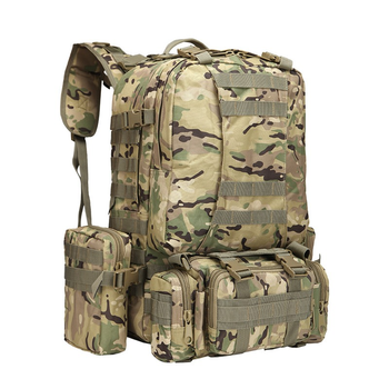 Рюкзак тактический военный с подсумками Tactical Backpack A08 50 л камуфляж