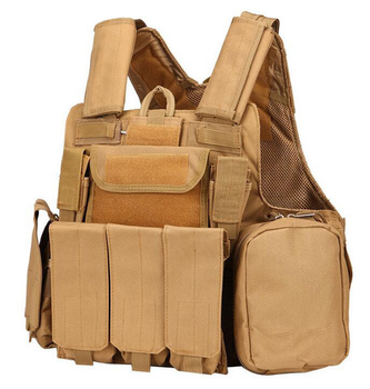 Жилет A58 песочный тактический Molle 53 х 60 х 30 см