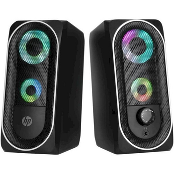 Акустическая система 2.0 HP DHE-6001 проводная 3.5мм/USB 6Вт USB LED RGB