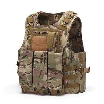 Жилет тактический военный Tactical Vest A56 плитоноска / разгрузка Molle камуфляж
