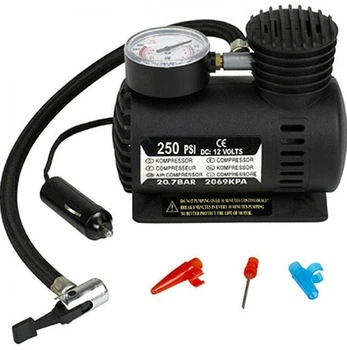 Автомобильный насос Air Compressor DC-12V 250 PSI с манометром&nbsp;компрессор