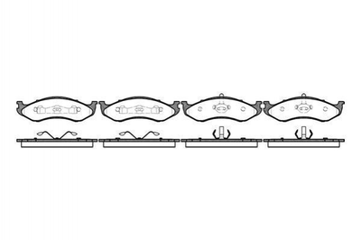 Гальмівні колодки REMSA 046720 Jeep WRANGLER II (TJ), Grand Cherokee I (ZJ), Cherokee XJ 04883344AD, 4778058AC, 4883344AD