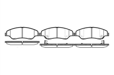 Гальмівні колодки REMSA 073902 KIA Sportage 0K0453323Z, 3323ZK045, K0453323Z