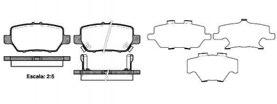 Гальмівні колодки REMSA 116802 Honda Legend 43022SJAJ01, 43022SJAJ00, 43022SJAE01