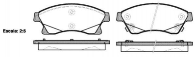 Тормозные колодки REMSA 143112 Opel Astra; Chevrolet Cruze, Aveo D13301207, 95516191, 542120