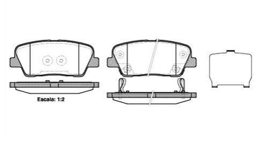 Тормозные колодки REMSA 127402 Hyundai Genesis, Santa Fe, I30 583024DU02, 583023NA91, 583023NA90