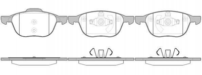 Гальмівні колодки REMSA 1082.00 Mazda 5, 3; Ford Focus, C-Max, Ecosport, Kuga; Volvo S40, C30, V40, V50, C70 BPYK3323ZA, B4YB3323Z, 1223682