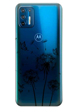 Прозорий силіконовий чохол iSwag для Motorola Moto G9 Plus з малюнком Кульбаби (KS7246)