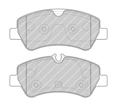 Колодки гальмівні FERODO FVR5075 Ford Transit 1916327, MEBK2J2M008AA