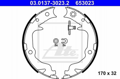 Гальмівні колодки ATE 03013730232 Mitsubishi ASX, Lancer, Outlander, Galant; Chrysler SEBRING; Jeep Compass (MK49), Patriot; Citroen C4 4800A022, 05191215AA, 05191215AB