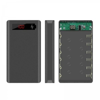 Powerbank Корпус повербанка с дисплплеем для 6 аккумуляторов 18650 быстрая зарядка - 100127