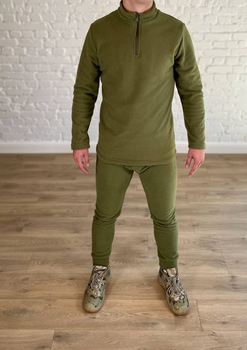 Тактичний костюм пуловер + штани осінній олива XXL
