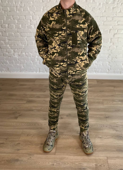 Военно-тактический костюм для ВСУ, НГУ осенний на флисе Пиксель S