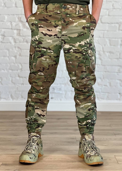 Тактично-військові штани ріп-стоп з флісовою підкладкою Мультикам XXXL