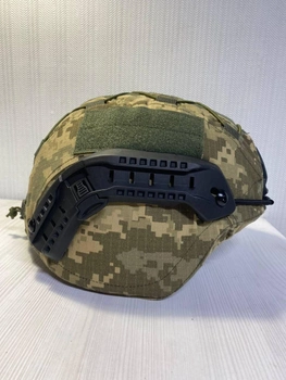 Кавер на тактический шлем FAST-MICH с ушами, в универсальном размере и с креплением для очков Пиксель